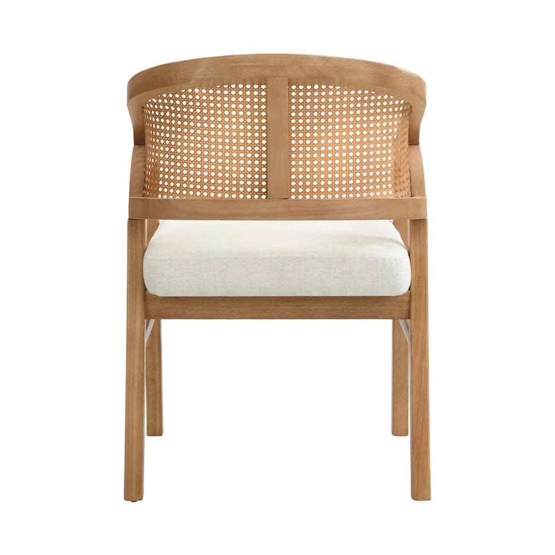 Cane Upholstered Dining Chair (Set of 2)