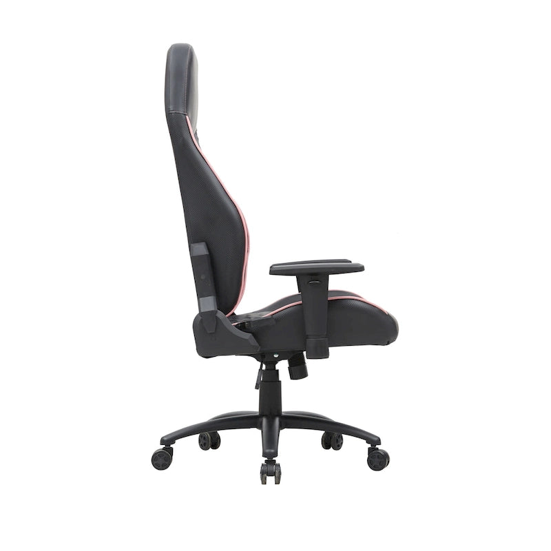 Black Faux Leather Reclining Gaming Chair by