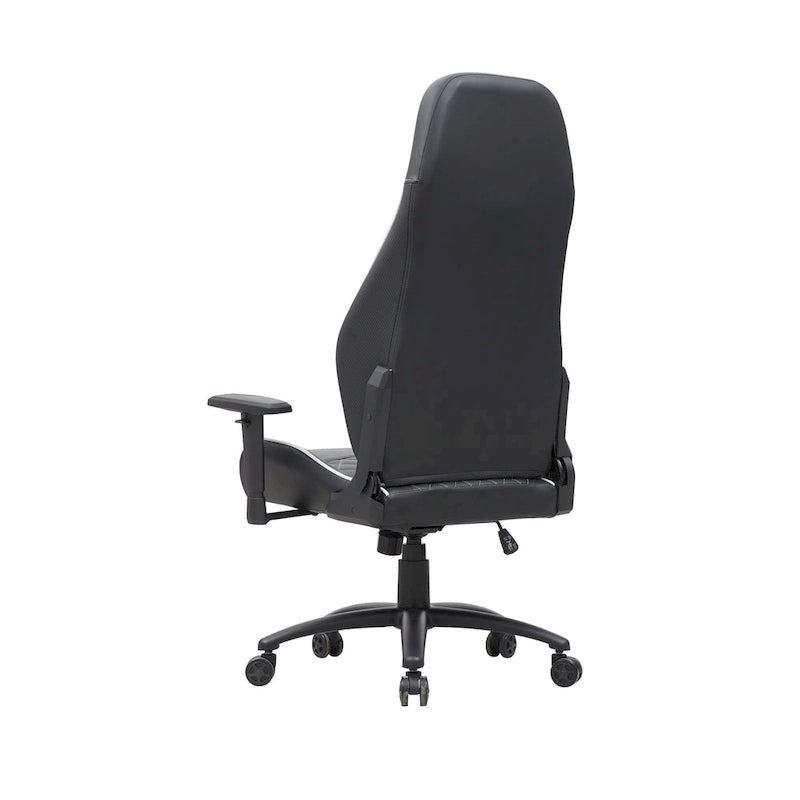 Black Faux Leather Reclining Gaming Chair by