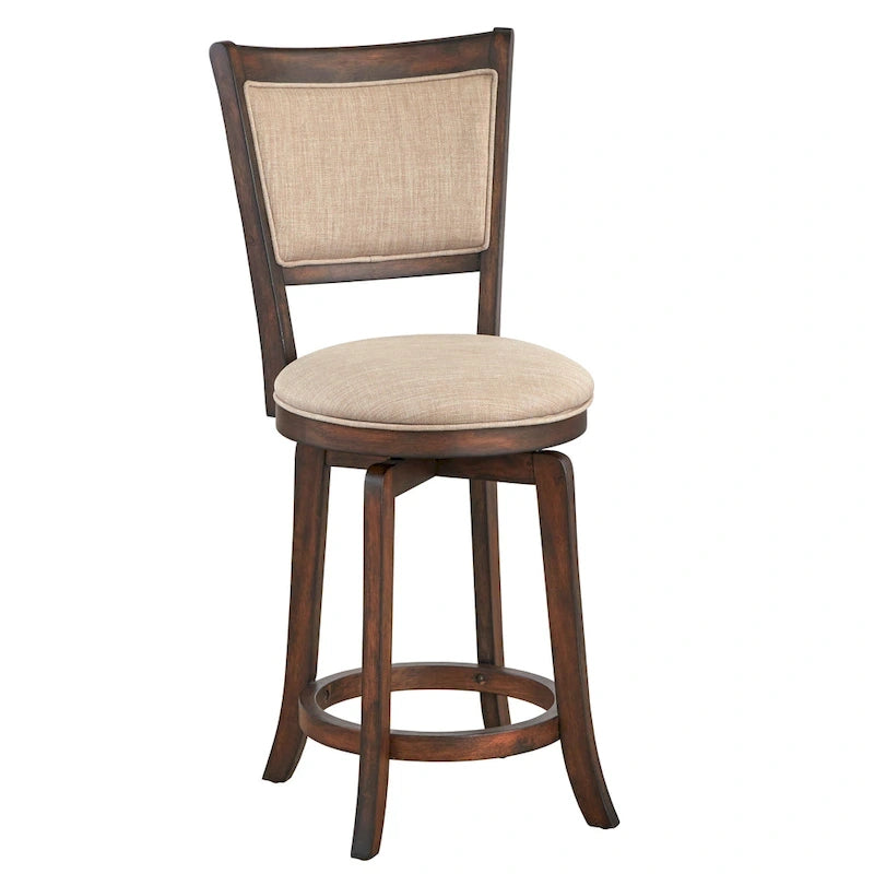 French Country 24-inch Counter Height Swivel Bar Stool