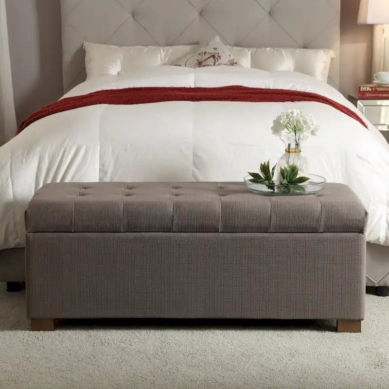 Porch & Den Tufted Storage Bench