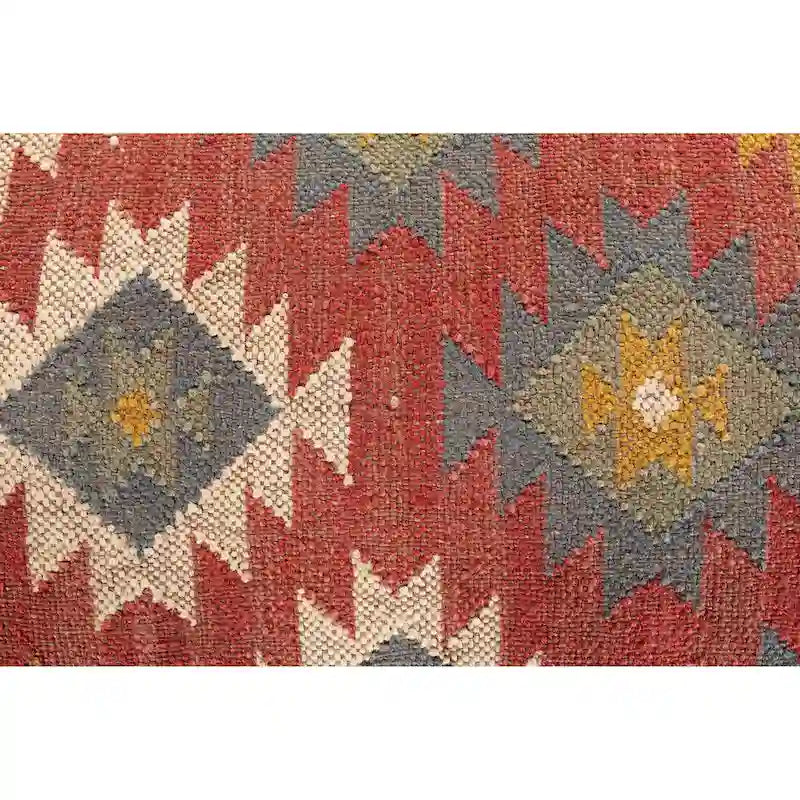 Southwestern Upholstered Jute Bench