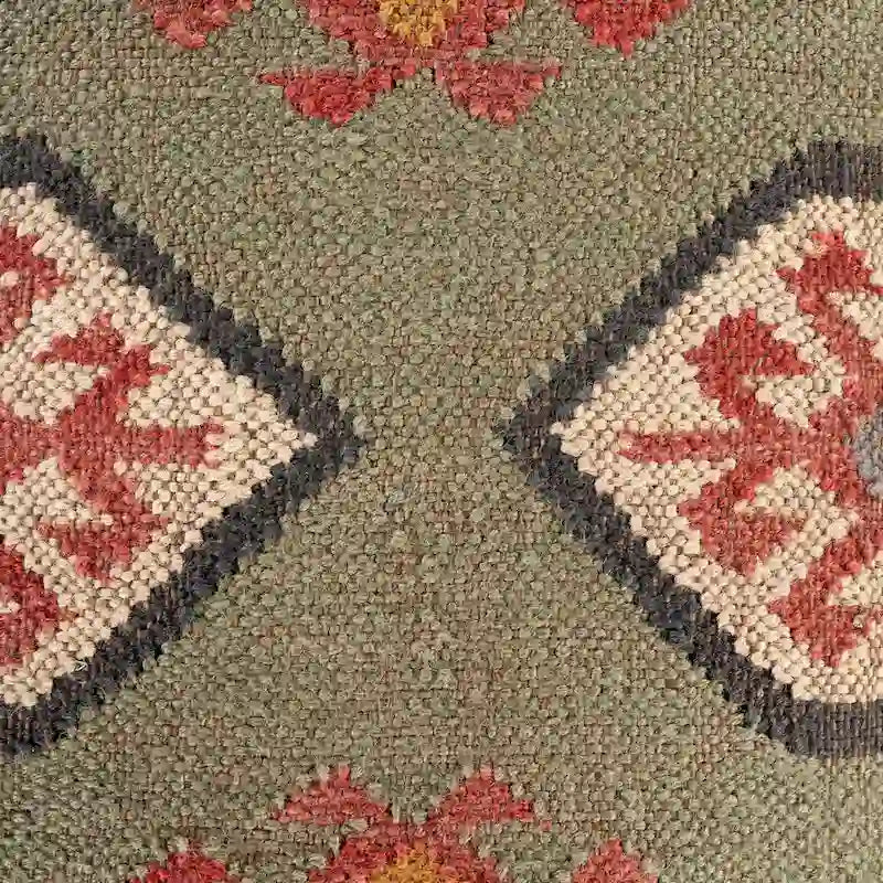 Southwestern Upholstered Jute Bench