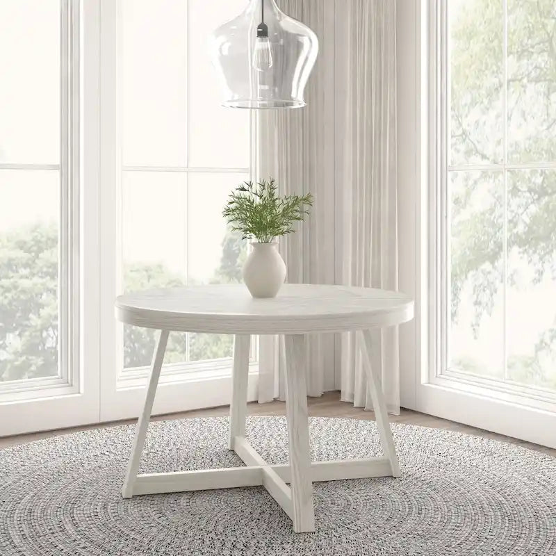Classic Solid Wood Round Dining Table - 47