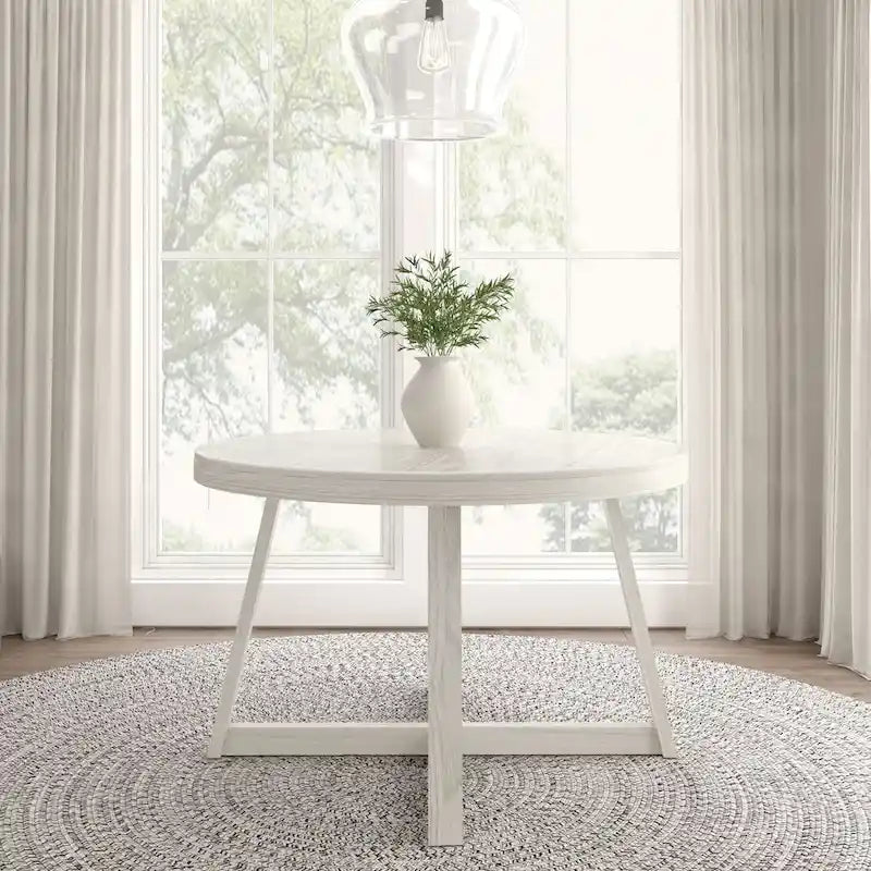 Classic Solid Wood Round Dining Table - 47