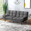 Sofa Bed, Memory Foam Foldable Couch Convertible Loveseat Sleeper Daybed with Adjustable Armrests for Small Space