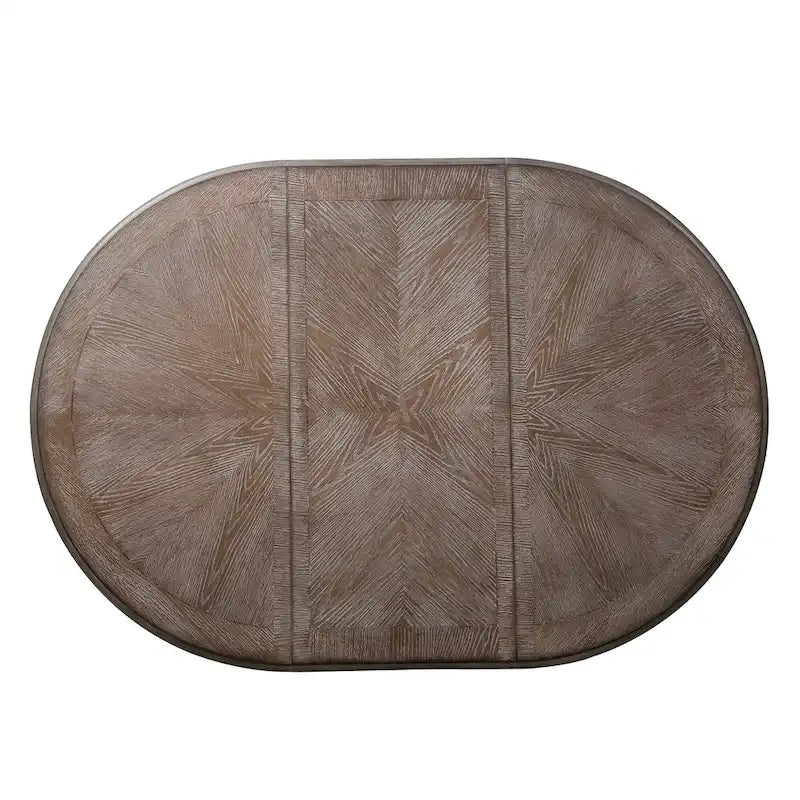 Round Pedestal Dining Table with Expandable Leaves - 2 Finishes