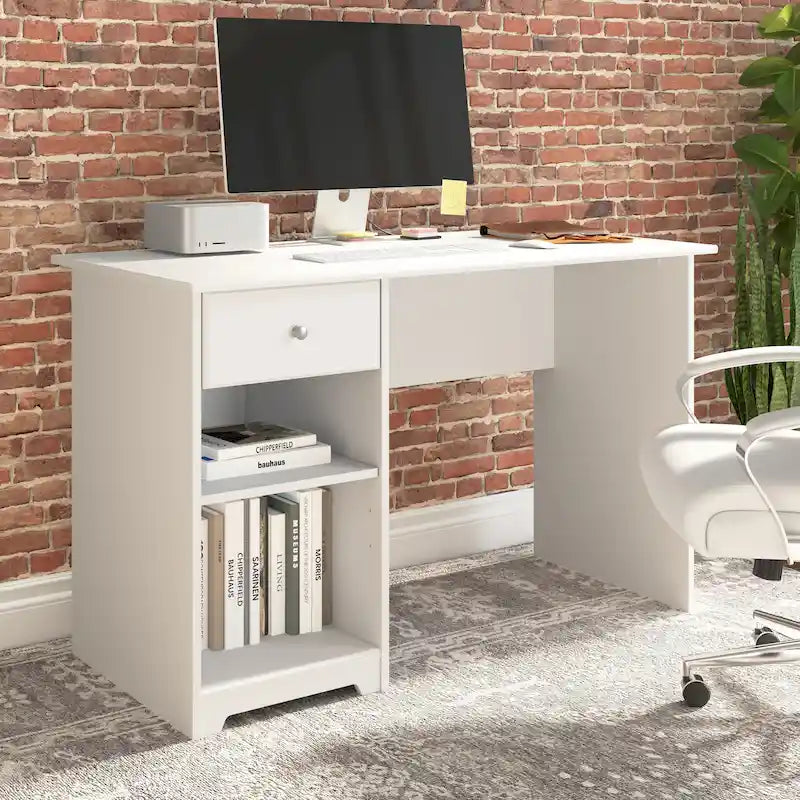 48W Computer Desk with Storage by