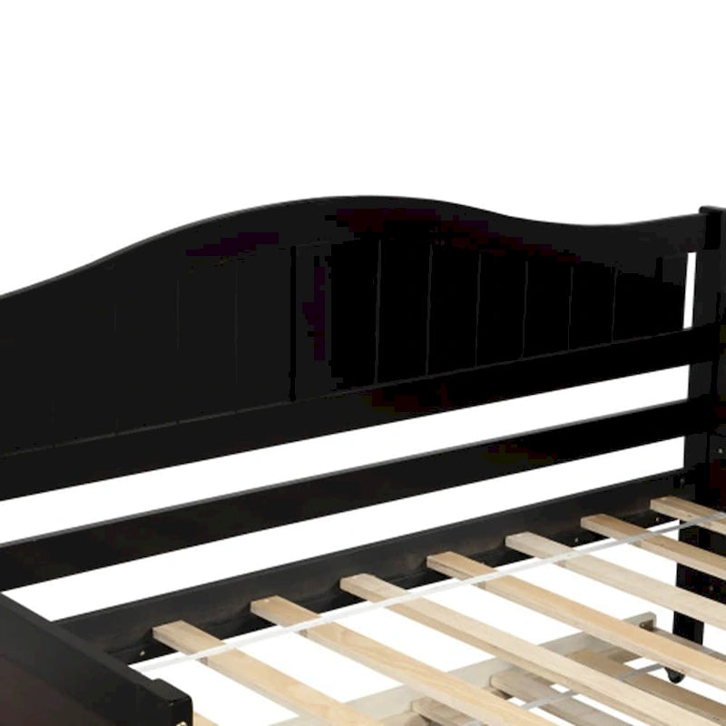 Twin Wooden Daybed with Trundle Bed