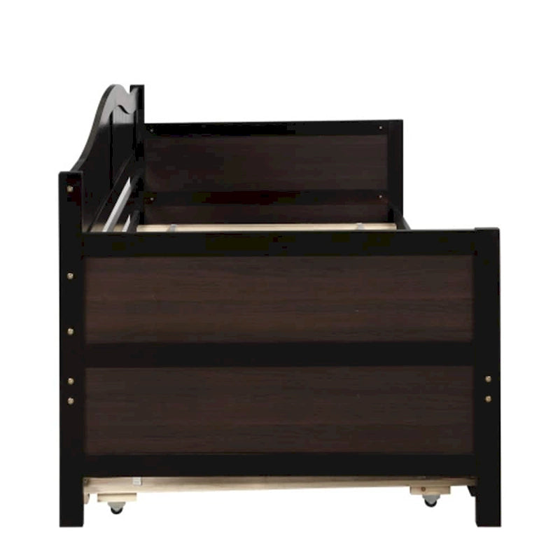 Twin Wooden Daybed with Trundle Bed