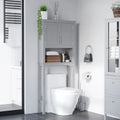 Modern Over The Toilet Storage Cabinet, Double Door Bathroom Organizer