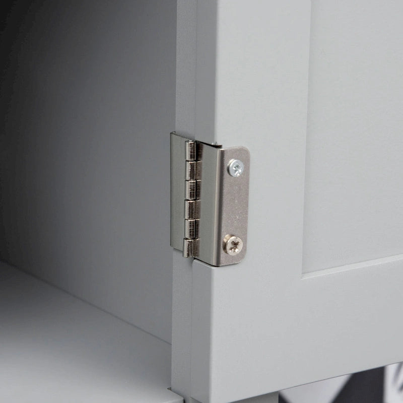 Modern Over The Toilet Storage Cabinet, Double Door Bathroom Organizer