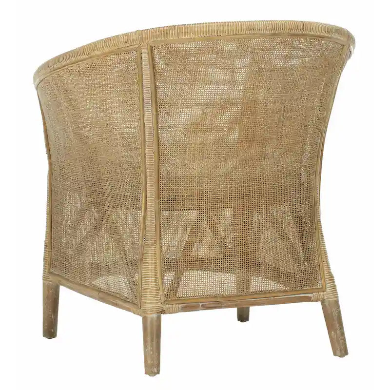 Rattan Arm Chair Washed - 31.5 x 29.9 x 25.6 - 30Wx26Dx32H