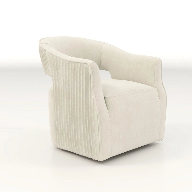 Modern Glam Velvet 360 Degree Swivel Open-Back Accent Armchair Set of 2