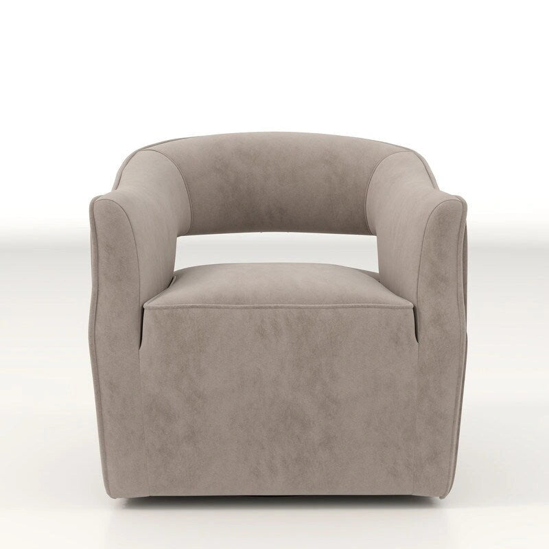 Modern Glam Velvet 360 Degree Swivel Open-Back Accent Armchair Set of 2