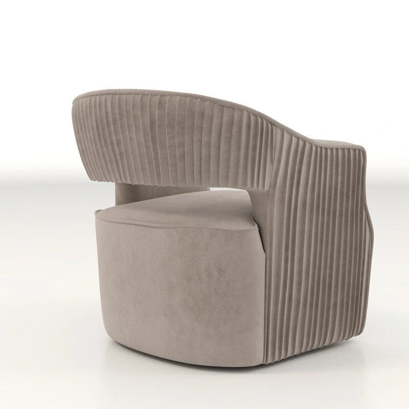 Modern Glam Velvet 360 Degree Swivel Open-Back Accent Armchair Set of 2