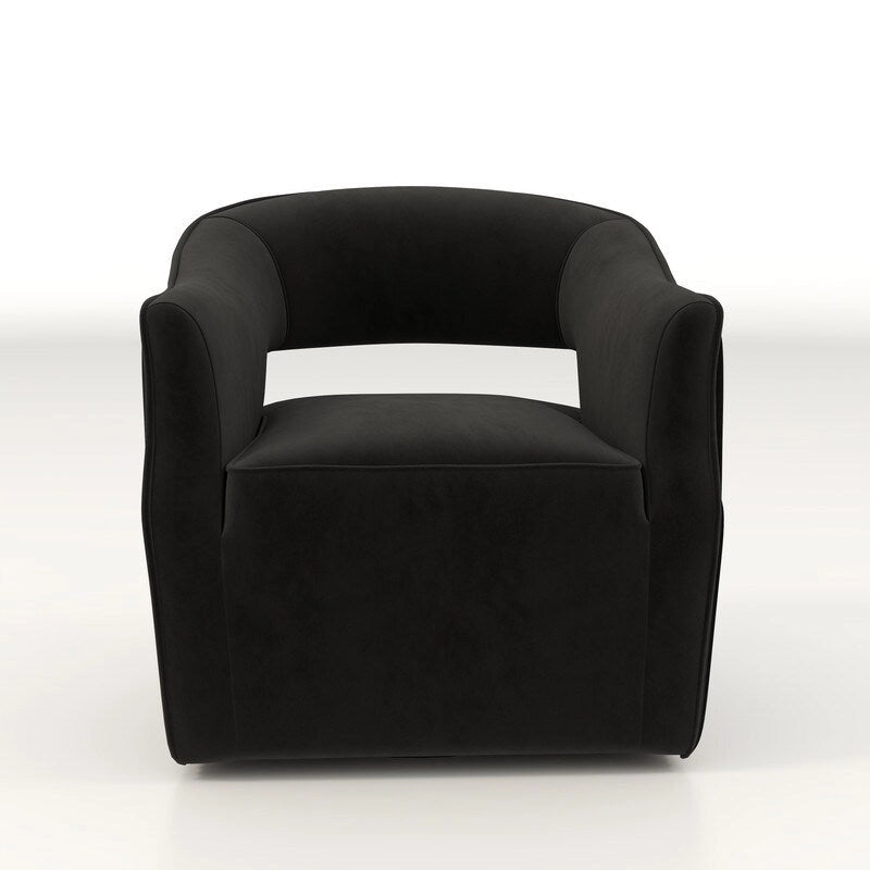 Modern Glam Velvet 360 Degree Swivel Open-Back Accent Armchair Set of 2