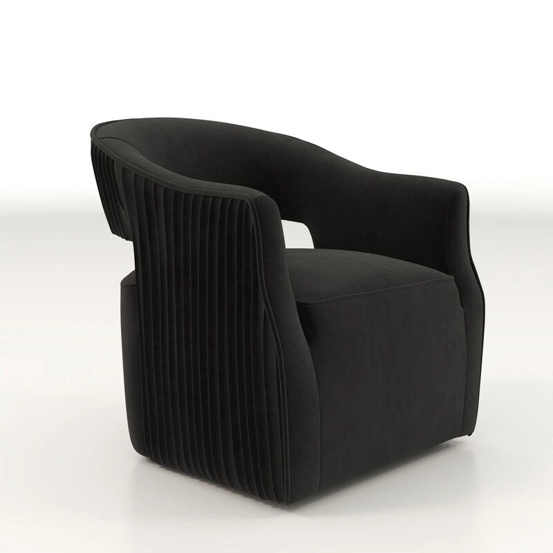 Modern Glam Velvet 360 Degree Swivel Open-Back Accent Armchair Set of 2