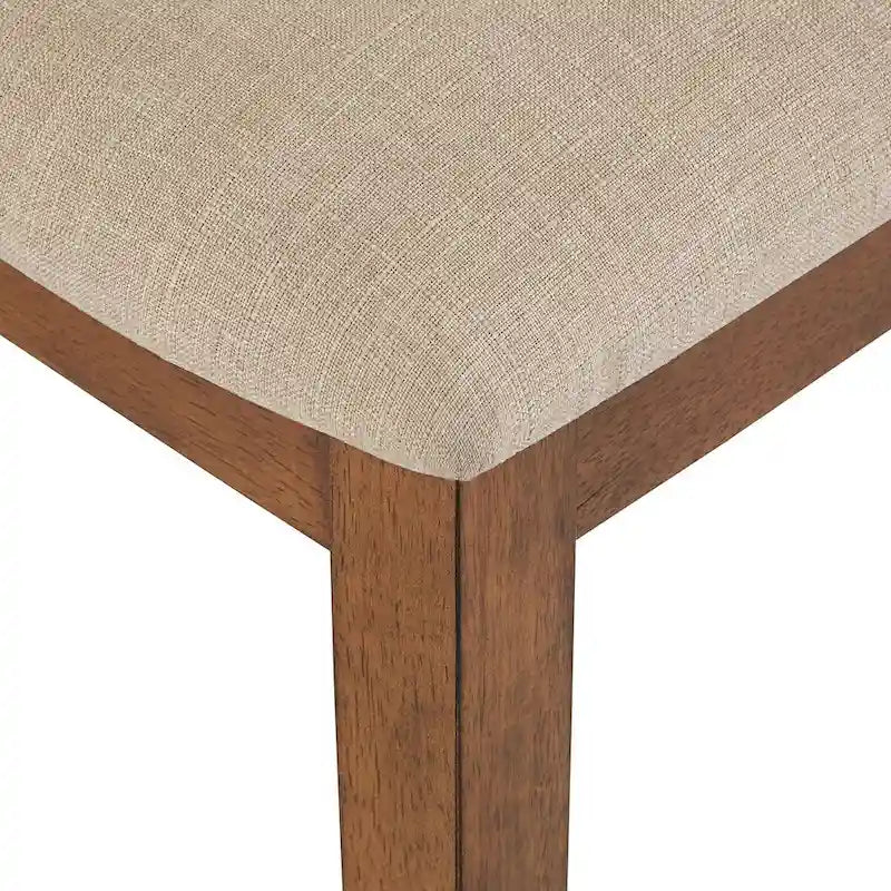 Beige Linen Rattan Dining Chairs (Set of 2) by Classic
