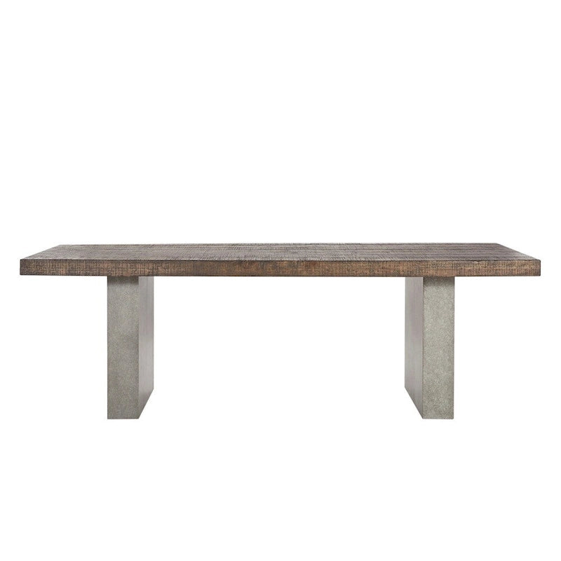 Reclaimed Wood and Concrete Dining Table